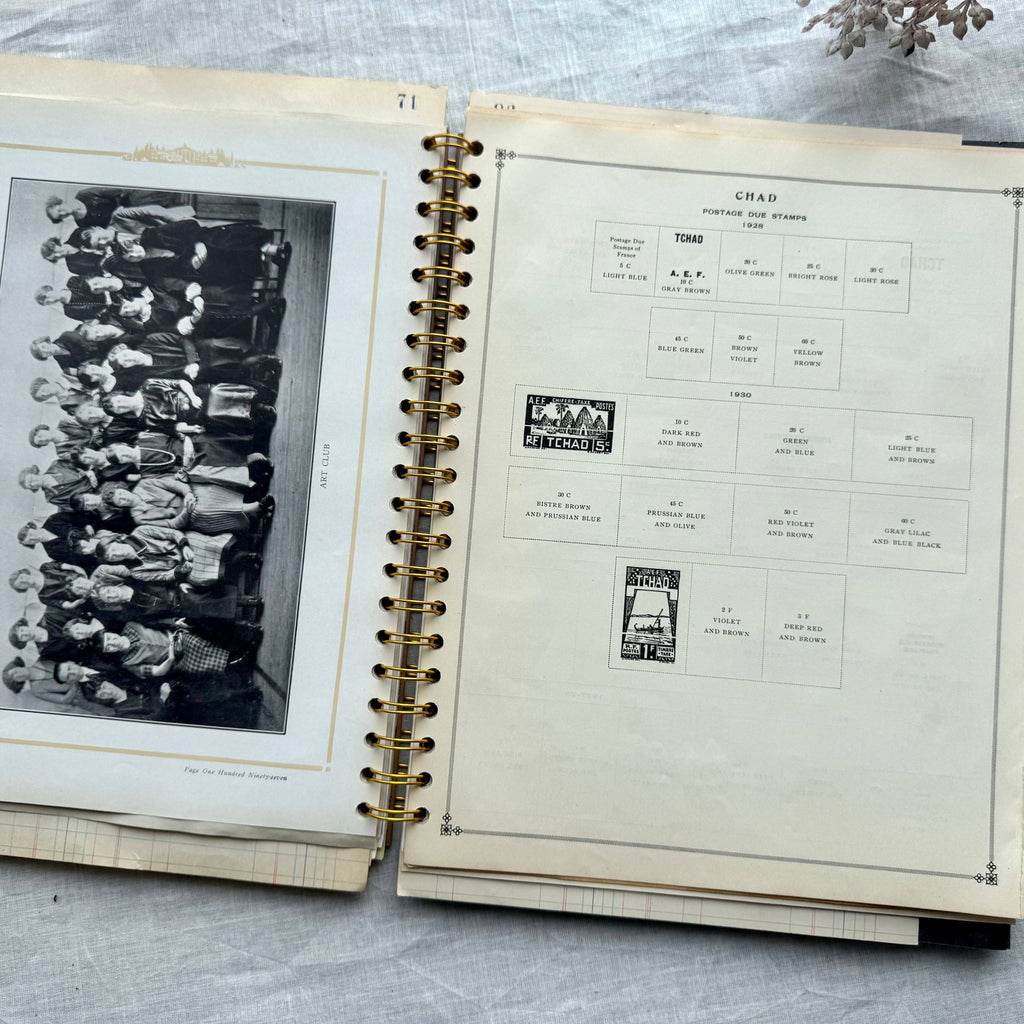 Vintage Mixed Media Journal- 9x12 inch Art Journal