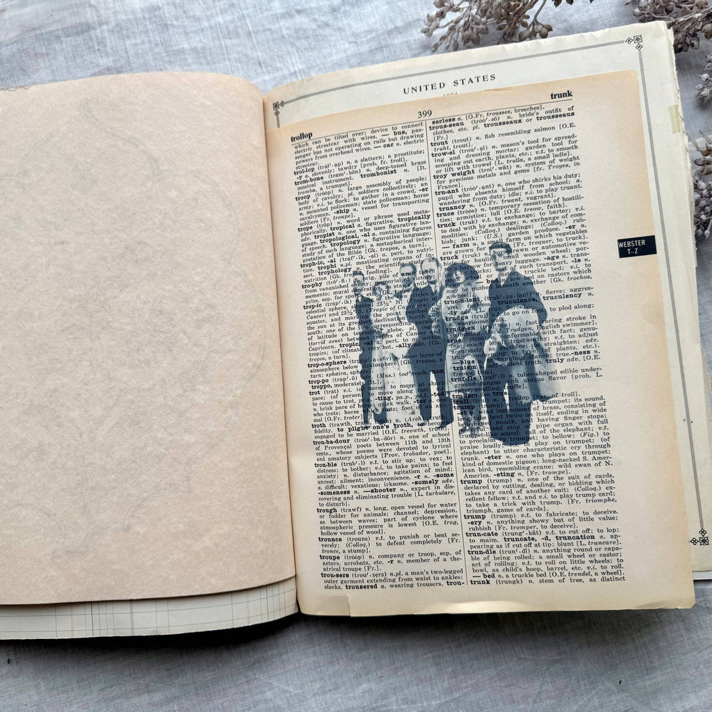 Vintage Mixed Media Journal- 9x12 inch Art Journal