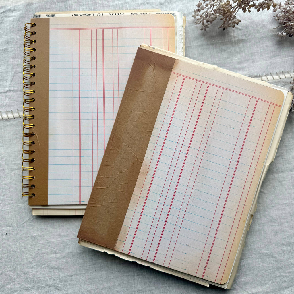 Vintage Mixed Media Journal- 9x12 inch Art Journal