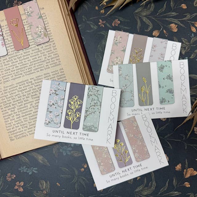 Floral Magnetic Bookmarks (Set of 3)