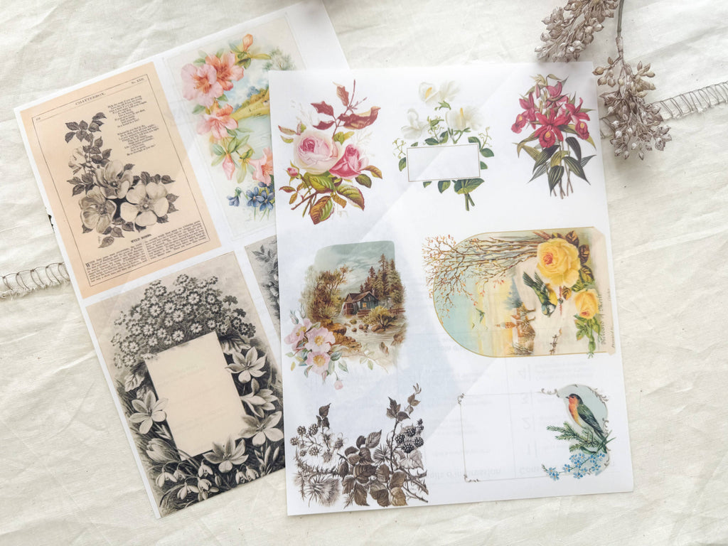 Junk Journal Page Pack- Floral