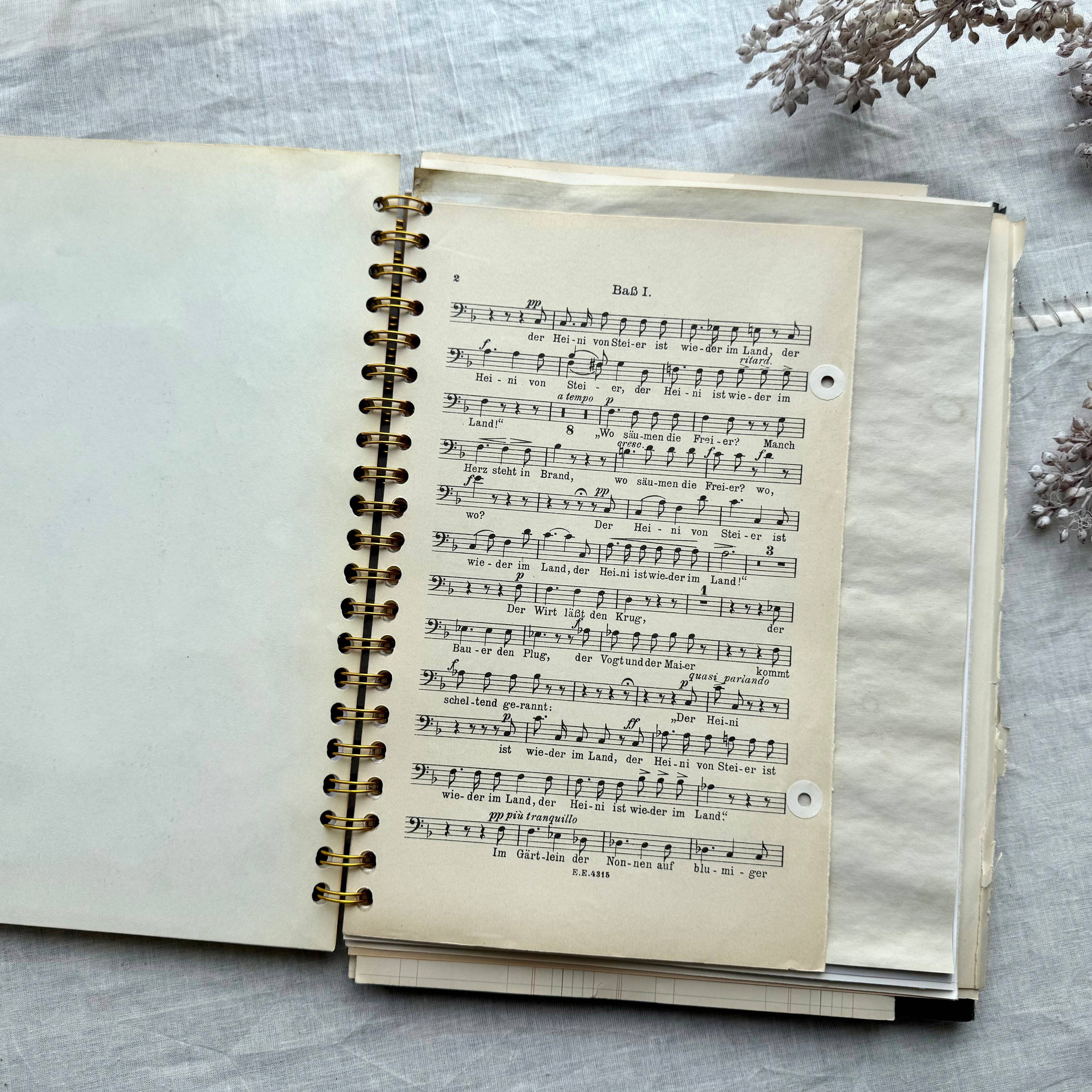 Vintage Mixed Media Journal- 9x12 inch Art Journal