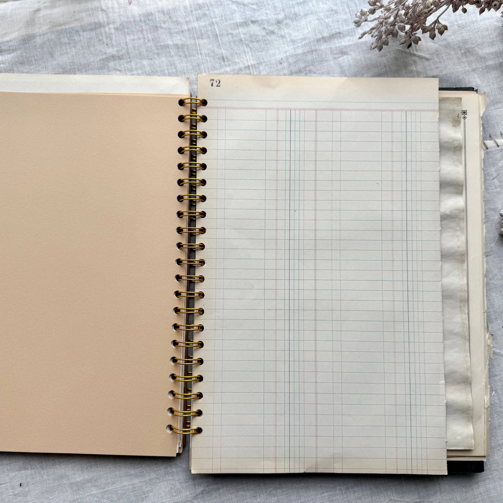 Vintage Mixed Media Journal- 9x12 inch Art Journal
