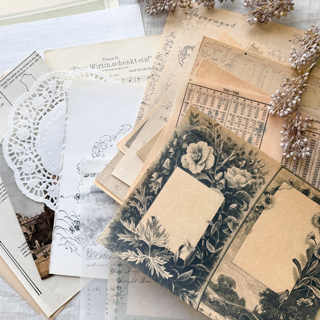 Junk Journal Page Pack- Signature Pages, Journal Making Kit
