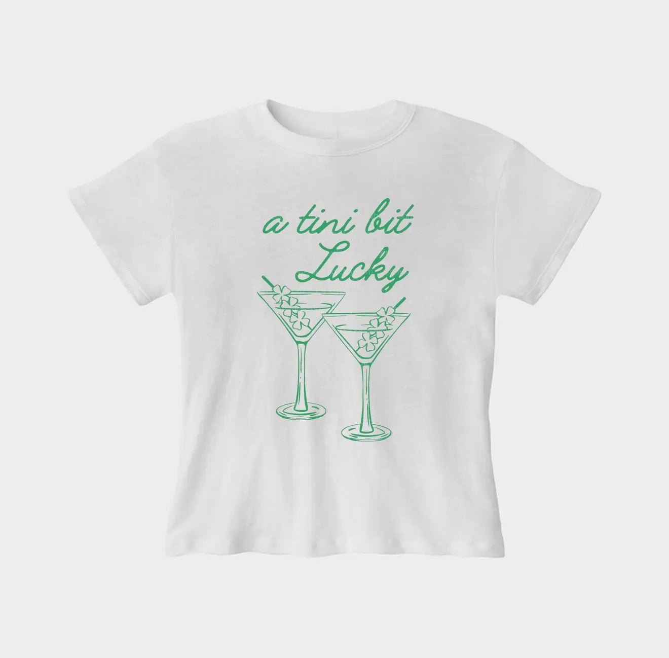 A Tini Bit Lucky St. Patrick’s Day Fitted Tee (Made to order so preorders are open until 02/26 to ensure delivery by St. Patrick’s Day) - RaeLynns Boutique