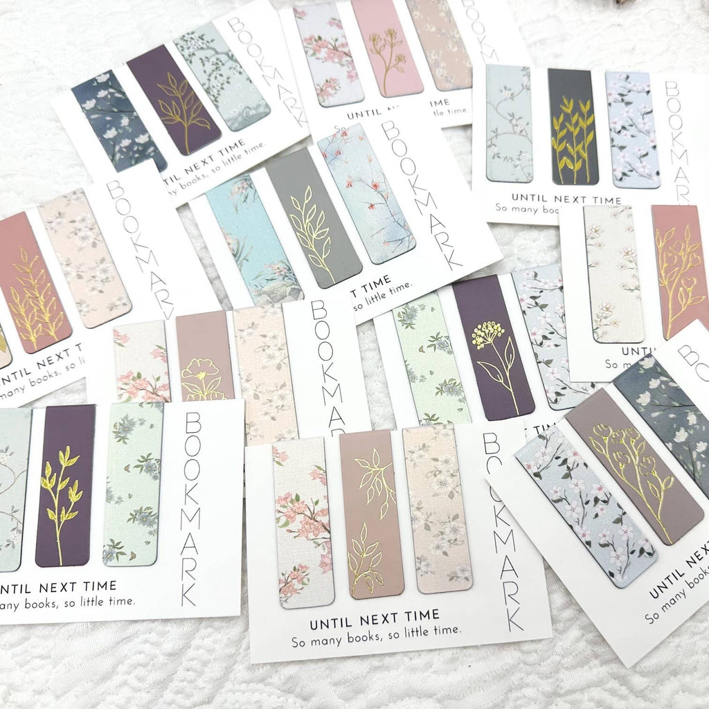 Floral Magnetic Bookmarks (Set of 3)
