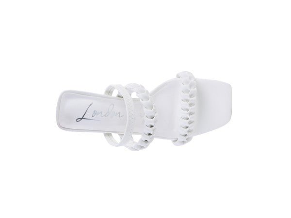 ARNIE BRAIDED BLOCK HEELED SLIDER SANDALS - RaeLynns Boutique