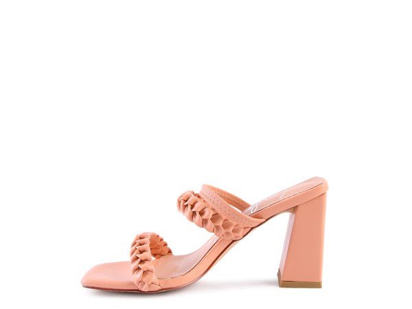 ARNIE BRAIDED BLOCK HEELED SLIDER SANDALS - RaeLynns Boutique
