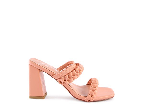 ARNIE BRAIDED BLOCK HEELED SLIDER SANDALS - RaeLynns Boutique