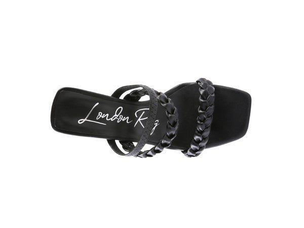 ARNIE BRAIDED BLOCK HEELED SLIDER SANDALS - RaeLynns Boutique