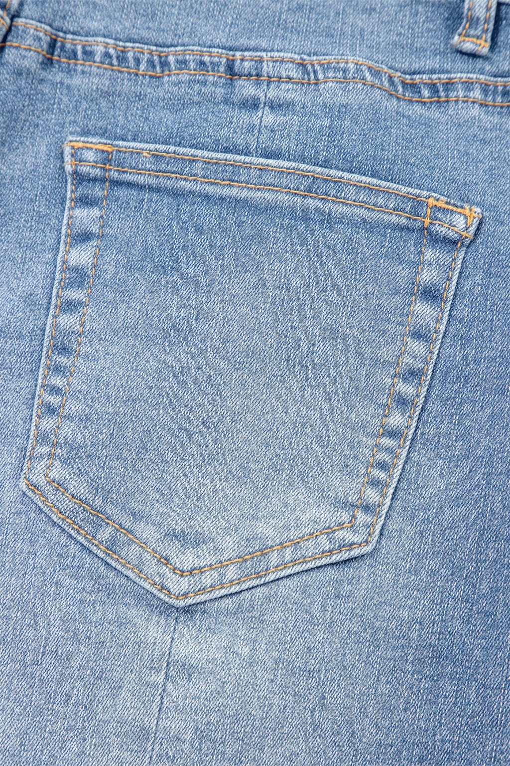 Beau Blue Acid Wash Raw Hem Denim Shorts - Raelynns&Co