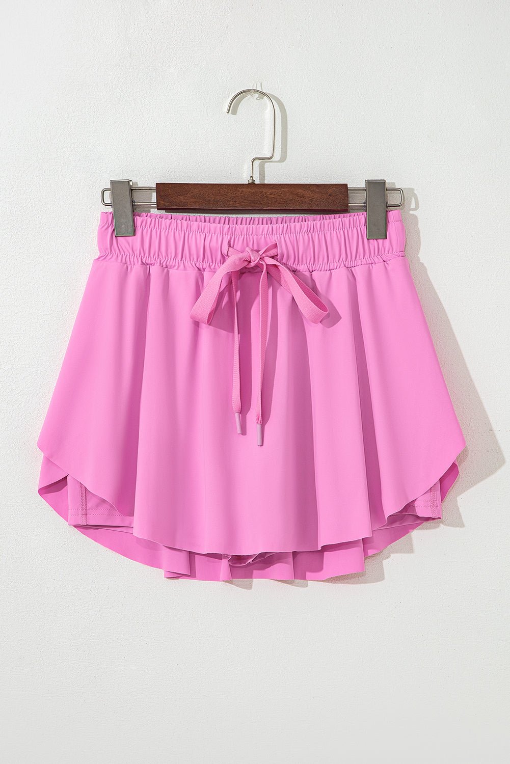 Bonbon Drawstring Elastic Waistband Lined Tennis Skorts - Raelynns&Co