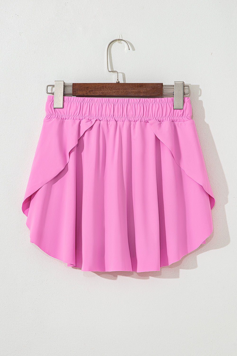 Bonbon Drawstring Elastic Waistband Lined Tennis Skorts - Raelynns&Co