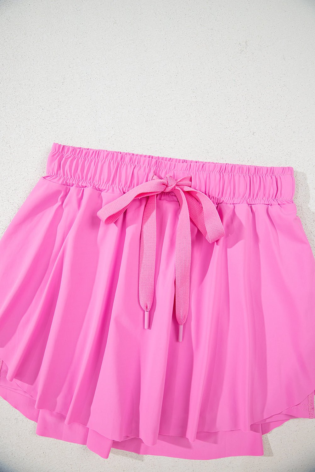 Bonbon Drawstring Elastic Waistband Lined Tennis Skorts - Raelynns&Co