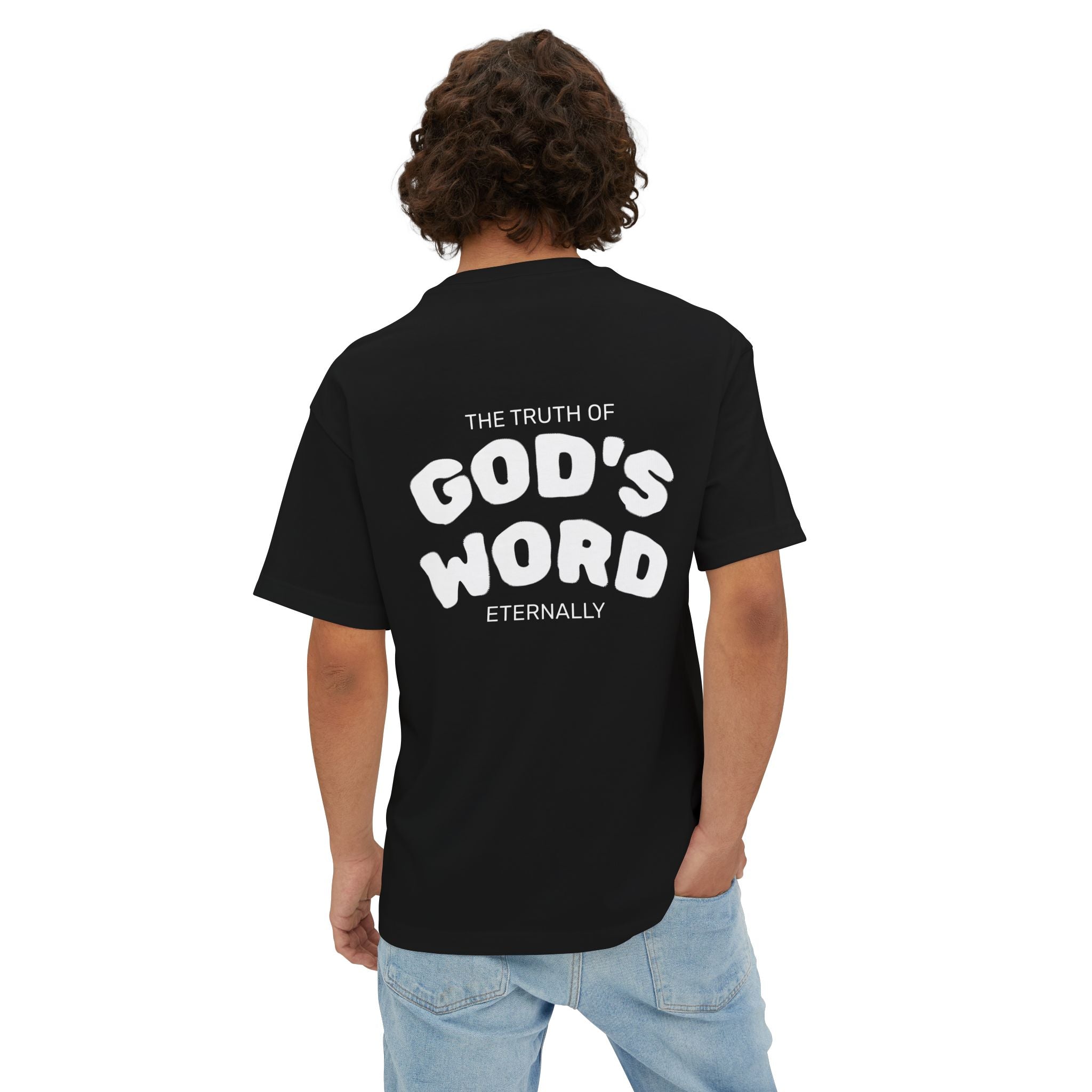Boxy Tee — “God’s Word” Faith Graphic Oversized T-Shirt - RaeLynns Boutique