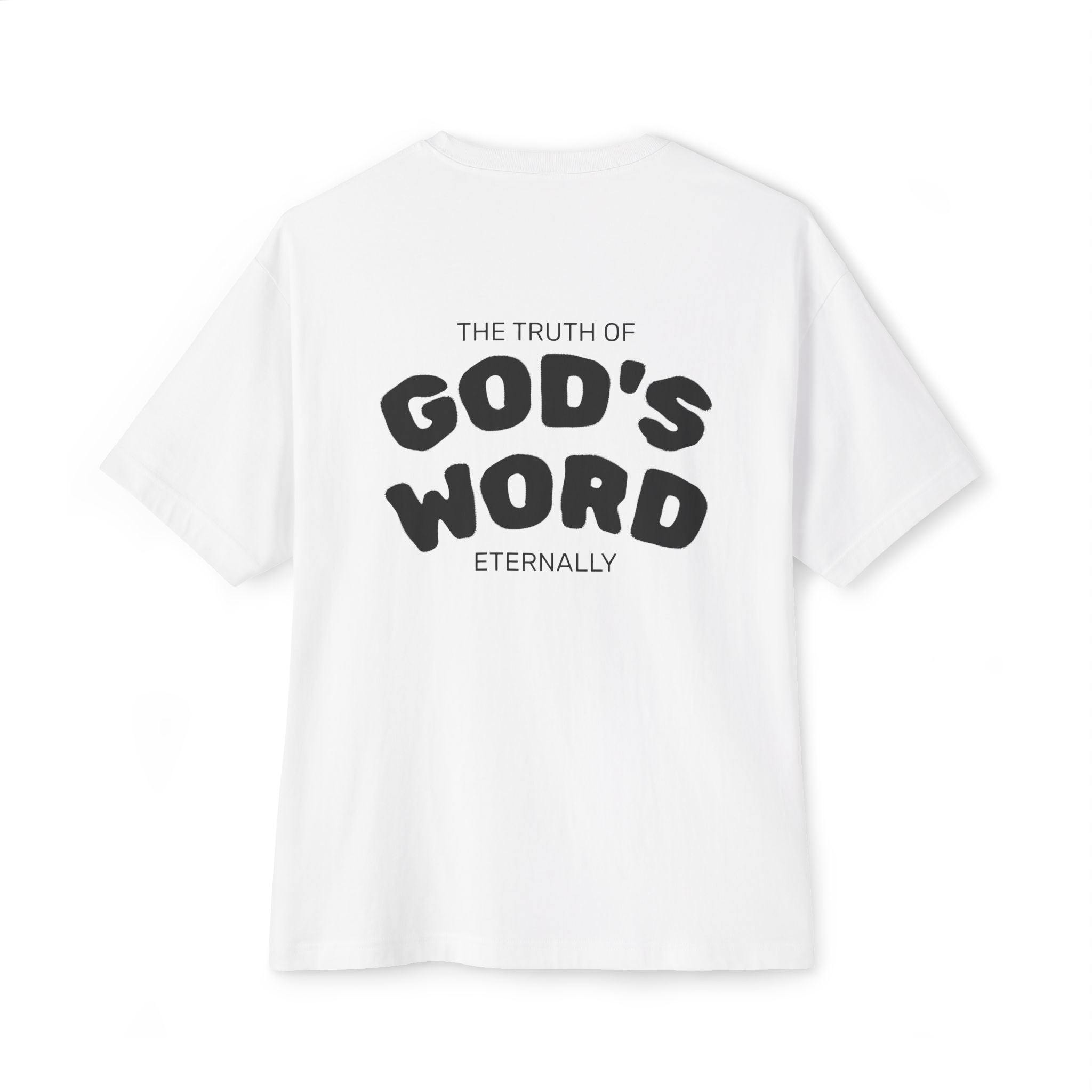 Boxy Tee — “God’s Word” Faith Graphic Oversized T-Shirt - RaeLynns Boutique