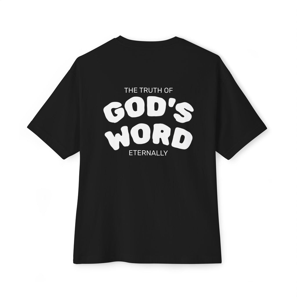 Boxy Tee — “God’s Word” Faith Graphic Oversized T-Shirt - RaeLynns Boutique