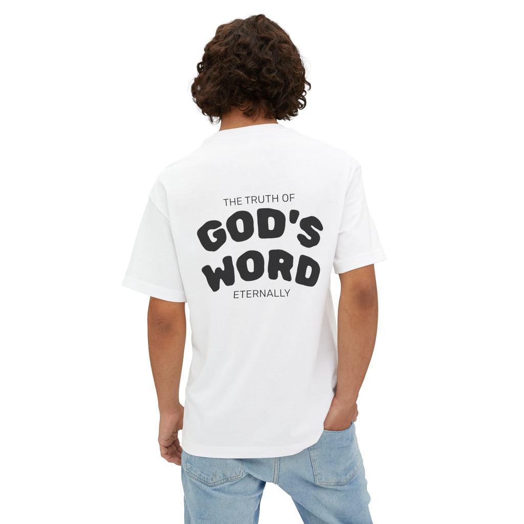 Boxy Tee — “God’s Word” Faith Graphic Oversized T-Shirt - RaeLynns Boutique