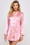 BW1788 Kimberly Satin Sleepshirt - Raelynns&Co