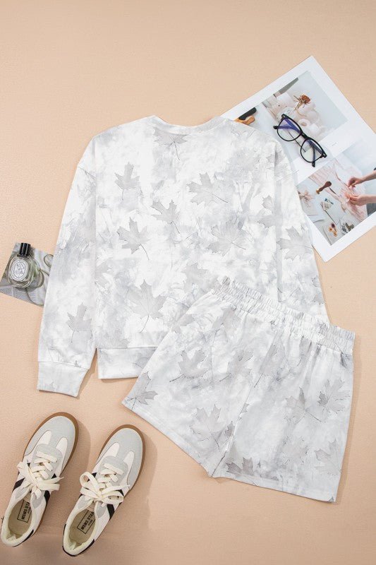 Camo Abstract Top and Elastic Waist Short Set - RaeLynns Boutique