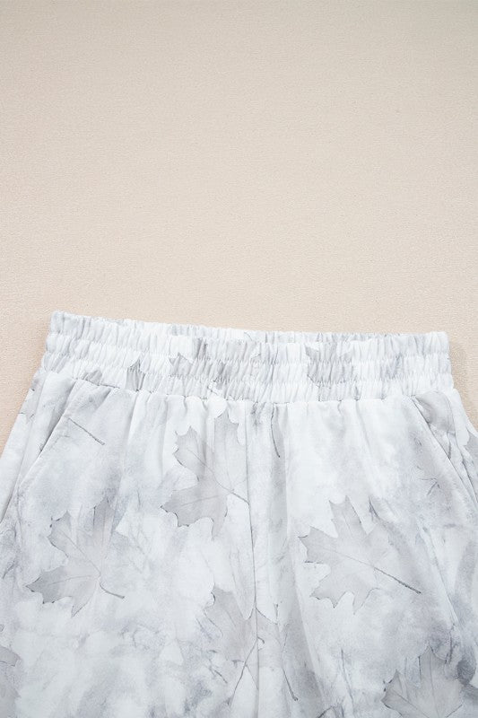 Camo Abstract Top and Elastic Waist Short Set - RaeLynns Boutique