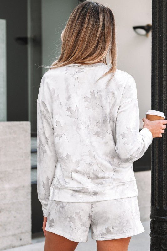 Camo Abstract Top and Elastic Waist Short Set - RaeLynns Boutique