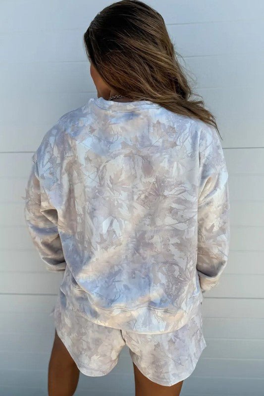 Camo Pullover Top and Elastic Waist Short Set - RaeLynns Boutique