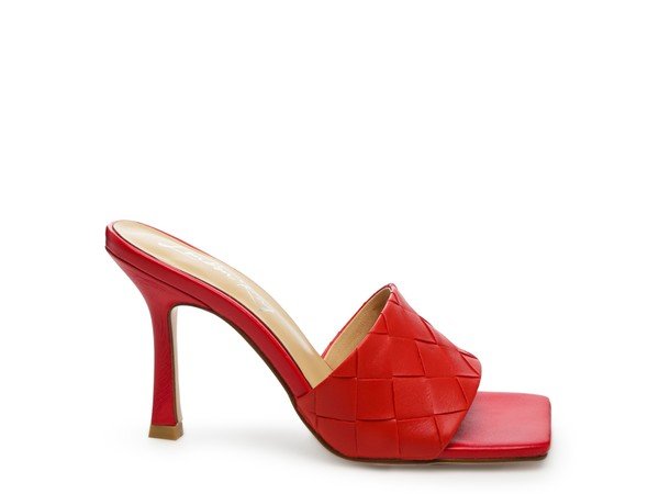 Carmen High Heeled Woven Square Toe Sandal - RaeLynns Boutique