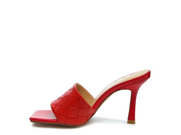 Carmen High Heeled Woven Square Toe Sandal - RaeLynns Boutique