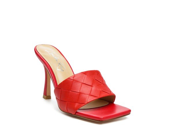 Carmen High Heeled Woven Square Toe Sandal - RaeLynns Boutique