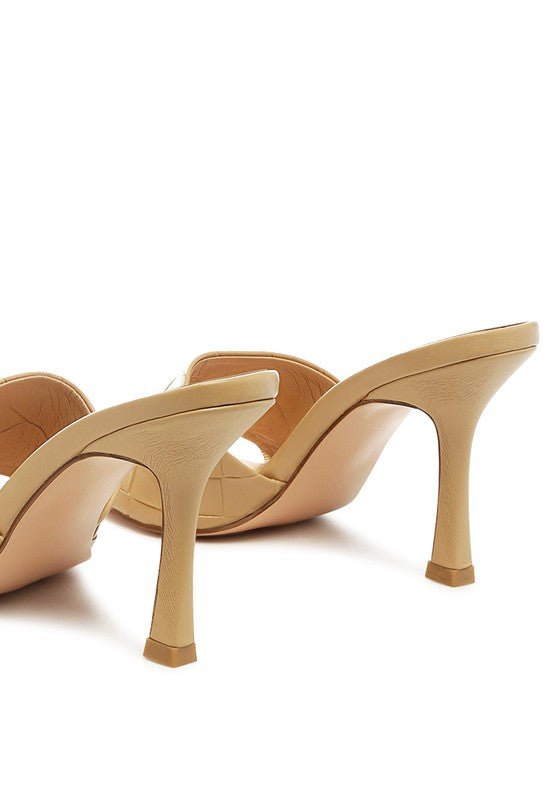 Carmen High Heeled Woven Square Toe Sandal - RaeLynns Boutique