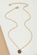 Checker Heart Pendant Necklace - RaeLynns Boutique