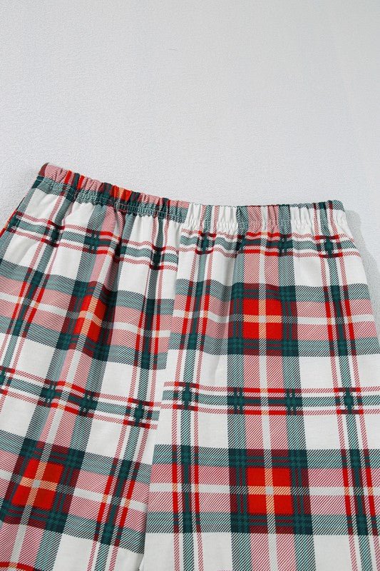 Christmas Plaid Two Piece Long Sleeve Pajamas Set - RaeLynns Boutique