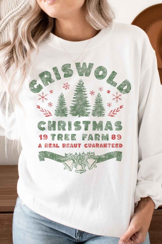 Christmas Tree Farm Graphic Sweatshirt - RaeLynns Boutique
