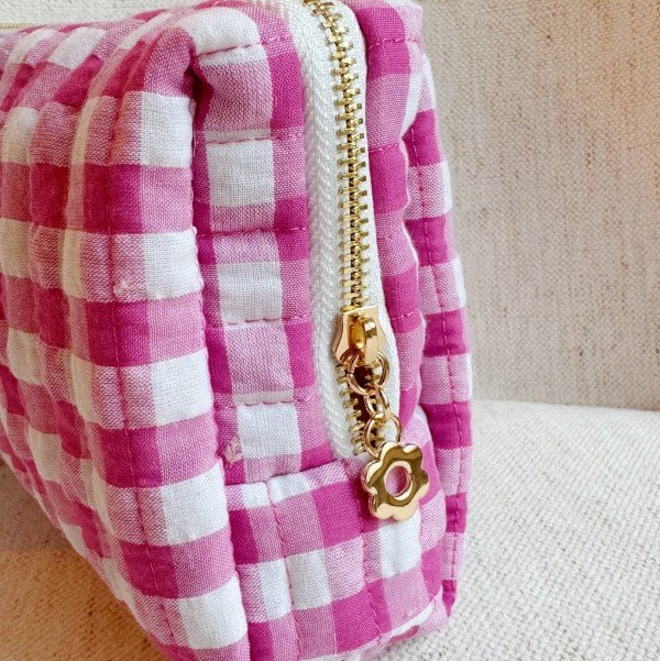 Color Parade Gingham Cosmetic Case - RaeLynns Boutique