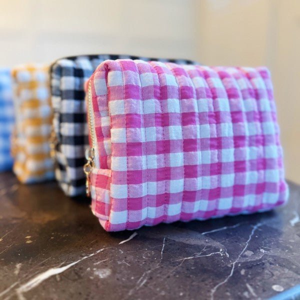Color Parade Gingham Cosmetic Case - RaeLynns Boutique