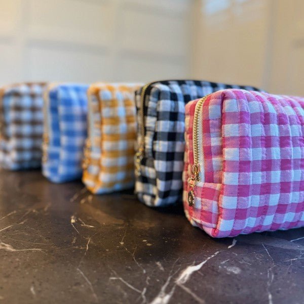 Color Parade Gingham Cosmetic Case - RaeLynns Boutique