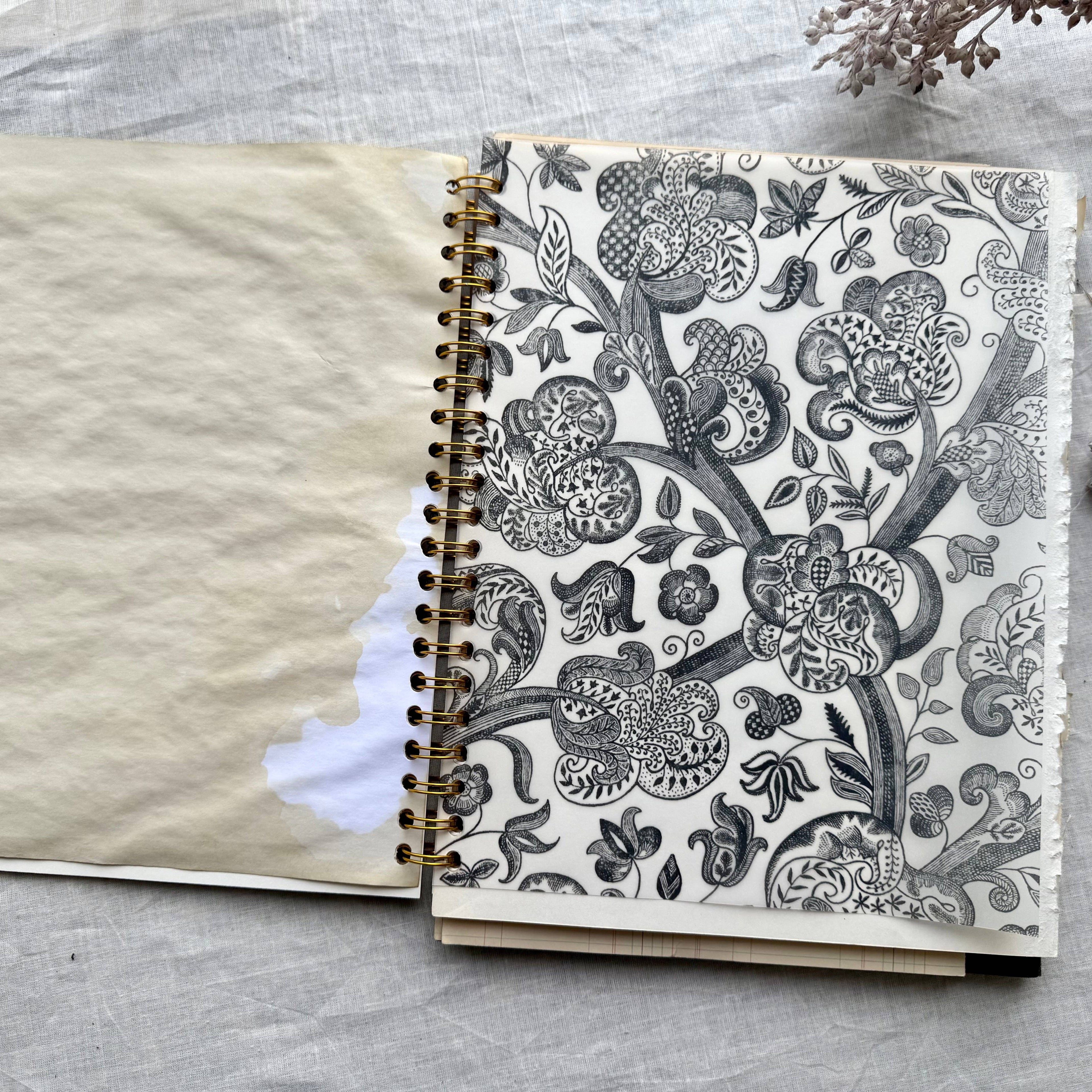 Vintage Mixed Media Journal- 9x12 inch Art Journal