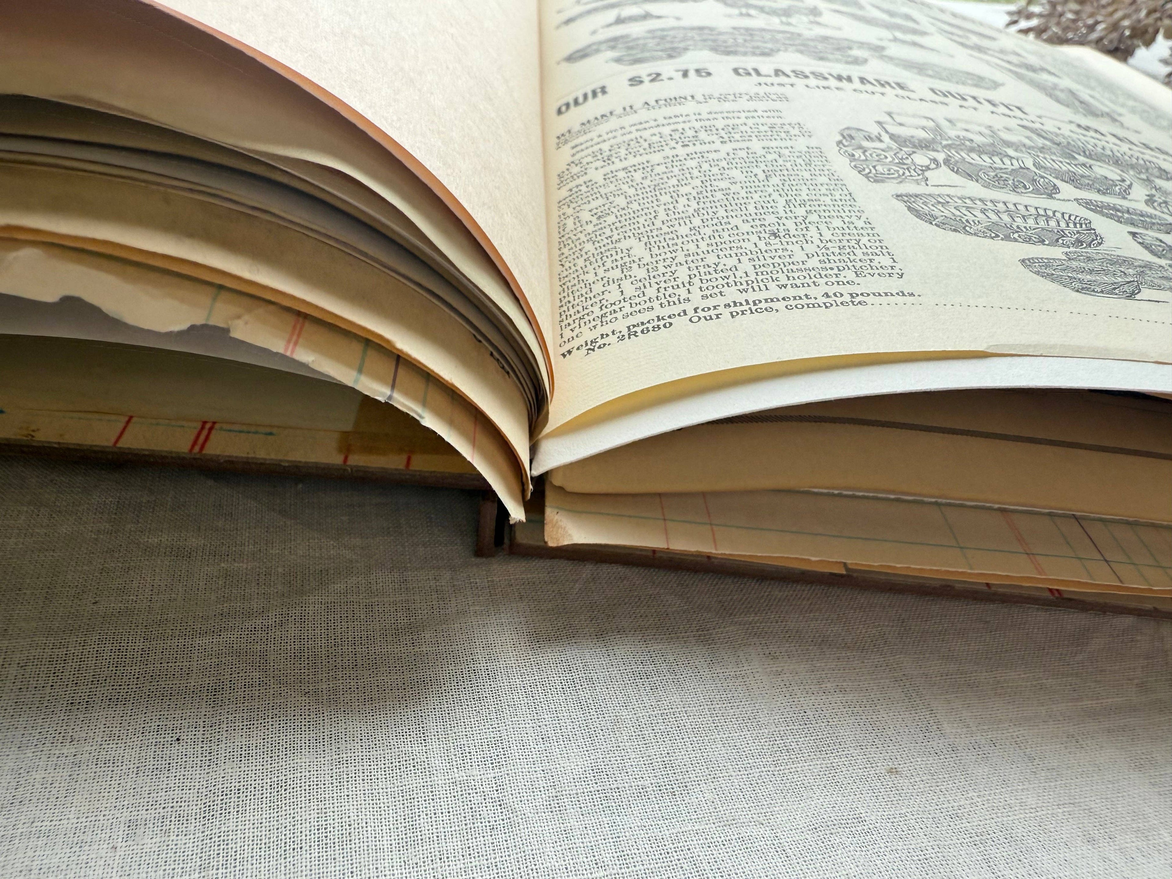 Vintage Mixed Media Journal- 9x12 inch Art Journal