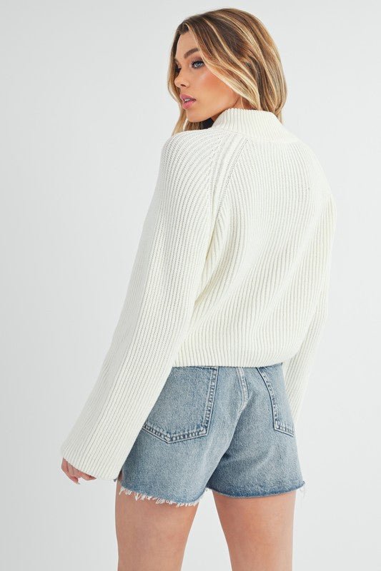 Debbie Half - Zip Sweater - RaeLynns Boutique