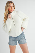Debbie Half - Zip Sweater - RaeLynns Boutique