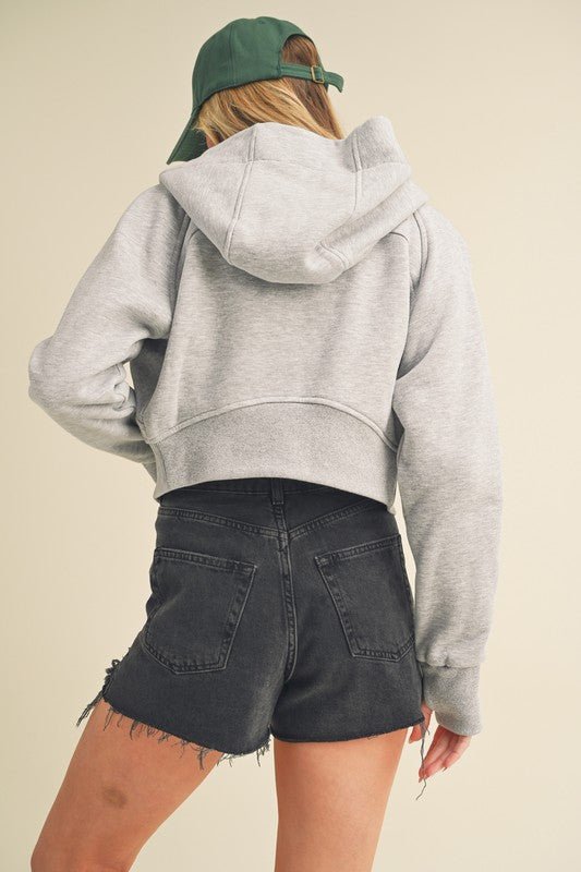 Deva Cropped Hooded Jacket - RaeLynns Boutique