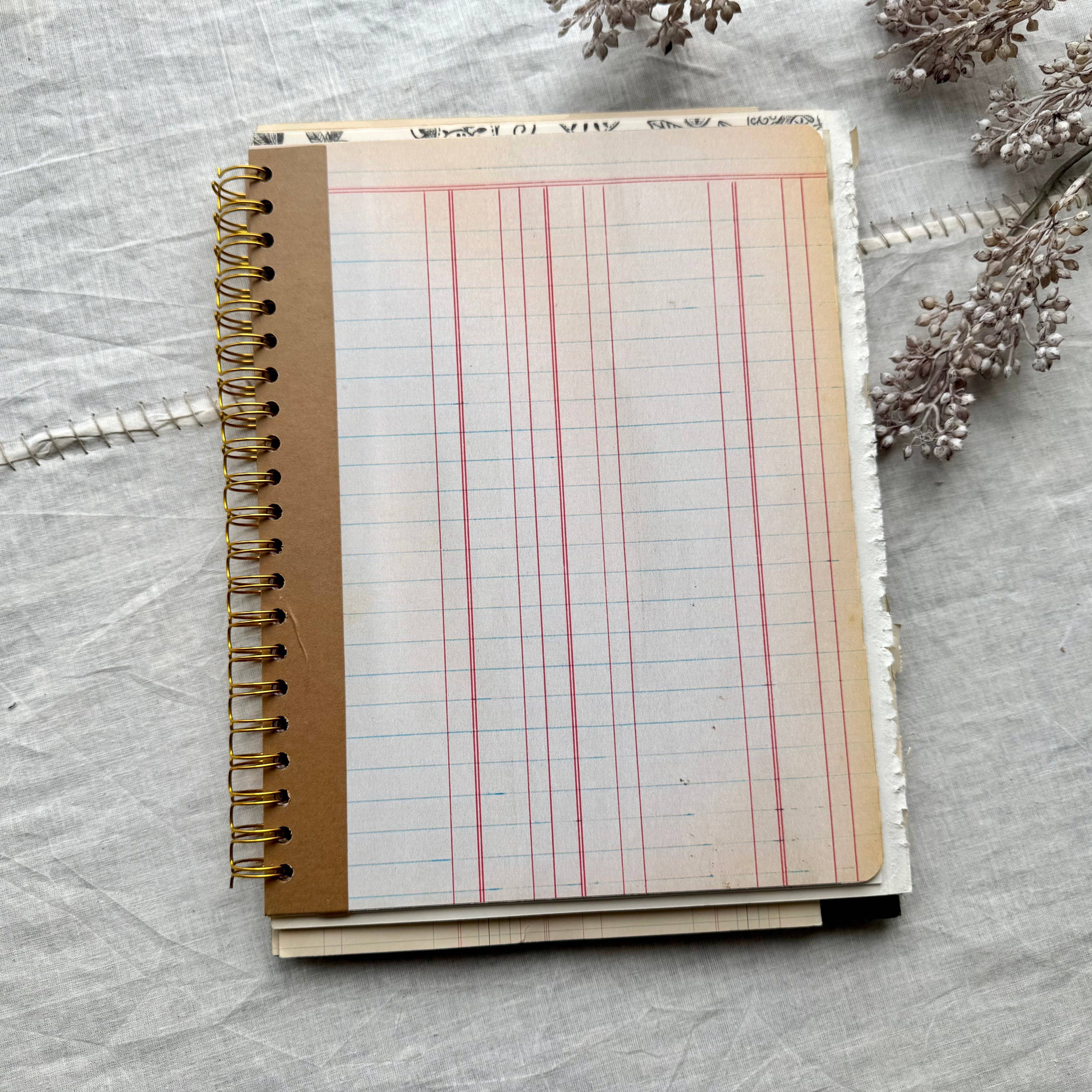 Vintage Mixed Media Journal- 9x12 inch Art Journal