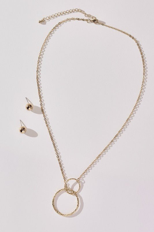 Double Circle Necklace - RaeLynns Boutique