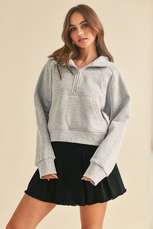 Drea Half - Zip Hoodie - RaeLynns Boutique