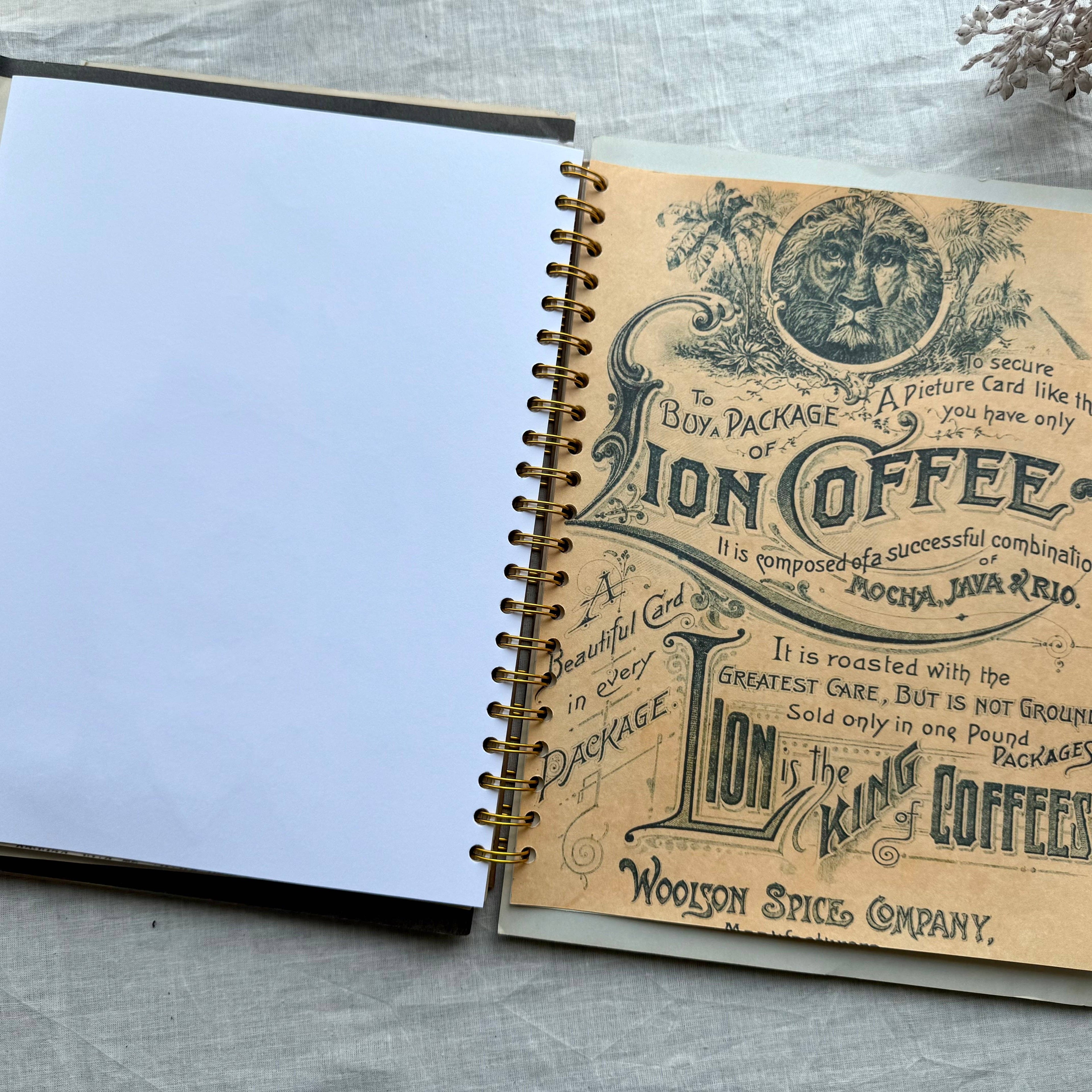 Vintage Mixed Media Journal- 9x12 inch Art Journal