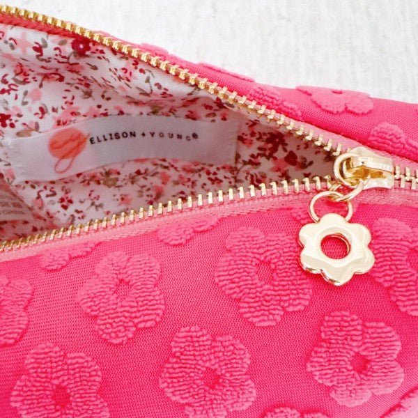 Embossed Daisy Blossom Cosmetic Case - RaeLynns Boutique