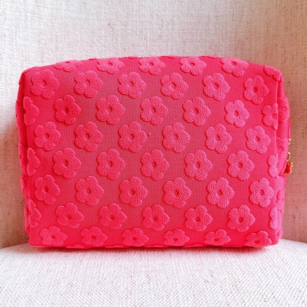 Embossed Daisy Blossom Cosmetic Case - RaeLynns Boutique