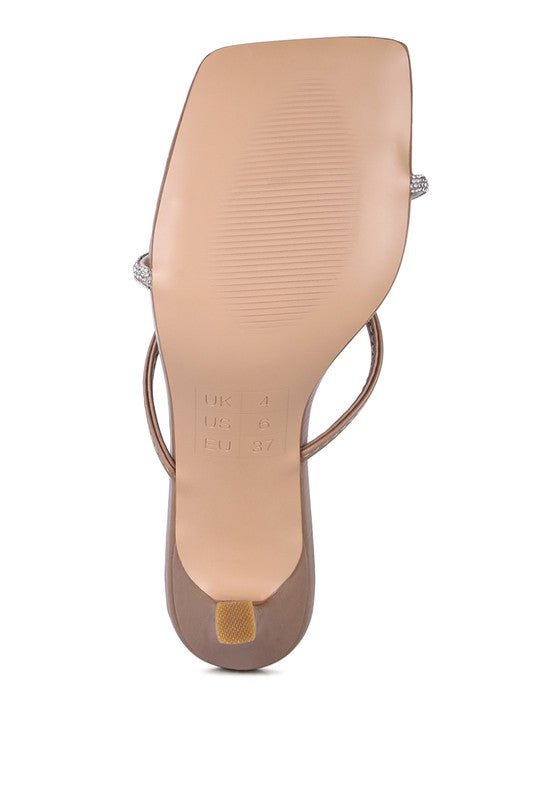 FETISH CROC RHINESTONE SLIDER SANDALS - RaeLynns Boutique