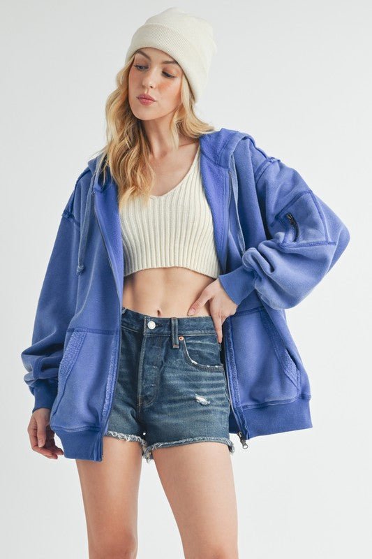 Fiori Hoodie Jacket - RaeLynns Boutique